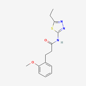 molecular formula C14H17N3O2S B11017016 N-(5-ethyl-1,3,4-thiadiazol-2-yl)-3-(2-methoxyphenyl)propanamide CAS No. 771508-10-2