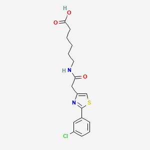 6-({[2-(3-Chlorophenyl)-1,3-thiazol-4-yl]acetyl}amino)hexanoic acid