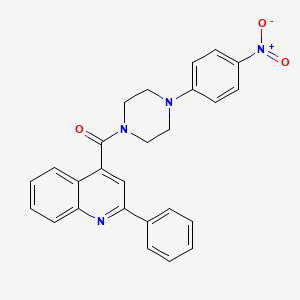 [4-(4-Nitrophenyl)piperazin-1-yl](2-phenylquinolin-4-yl)methanone