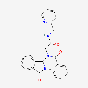 2-(5,11-dioxo-6a,11-dihydroisoindolo[2,1-a]quinazolin-6(5H)-yl)-N-(pyridin-2-ylmethyl)acetamide