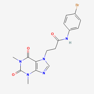 N-(4-bromophenyl)-3-(1,3-dimethyl-2,6-dioxo-1,2,3,6-tetrahydro-7H-purin-7-yl)propanamide