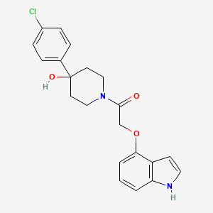 molecular formula C21H21ClN2O3 B11017083 1-[4-(4-chlorophenyl)-4-hydroxypiperidin-1-yl]-2-(1H-indol-4-yloxy)ethanone 