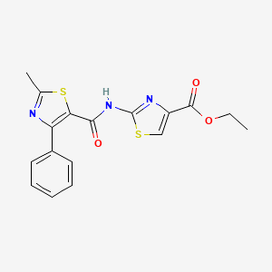 molecular formula C17H15N3O3S2 B11017090 Ethyl 2-{[(2-methyl-4-phenyl-1,3-thiazol-5-yl)carbonyl]amino}-1,3-thiazole-4-carboxylate 