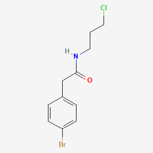 molecular formula C11H13BrClNO B11017111 2-(4-bromophenyl)-N-(3-chloropropyl)acetamide 