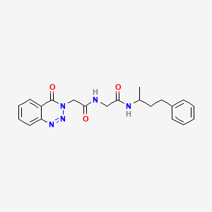 N~2~-[(4-oxo-1,2,3-benzotriazin-3(4H)-yl)acetyl]-N-(4-phenylbutan-2-yl)glycinamide