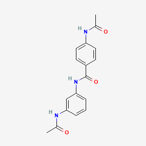 molecular formula C17H17N3O3 B11017127 4-(acetylamino)-N-[3-(acetylamino)phenyl]benzamide 