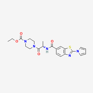 ethyl 4-(N-{[2-(1H-pyrrol-1-yl)-1,3-benzothiazol-6-yl]carbonyl}-L-alanyl)piperazine-1-carboxylate