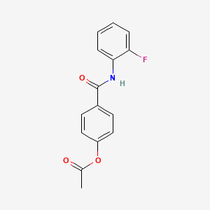 molecular formula C15H12FNO3 B11017138 4-[(2-Fluorophenyl)carbamoyl]phenyl acetate 