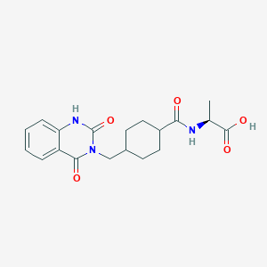 molecular formula C19H23N3O5 B11017142 N-({trans-4-[(2,4-dioxo-1,4-dihydroquinazolin-3(2H)-yl)methyl]cyclohexyl}carbonyl)-L-alanine 