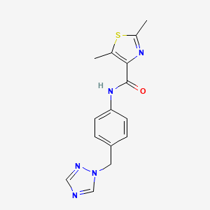 2,5-dimethyl-N-[4-(1H-1,2,4-triazol-1-ylmethyl)phenyl]-1,3-thiazole-4-carboxamide