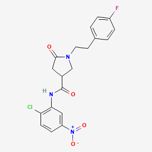 N-(2-chloro-5-nitrophenyl)-1-[2-(4-fluorophenyl)ethyl]-5-oxopyrrolidine-3-carboxamide