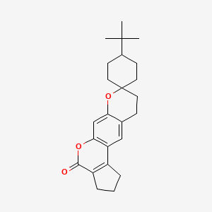 4-tert-butyl-2',3',9',10'-tetrahydrospiro[cyclohexane-1,8'-cyclopenta[c]pyrano[3,2-g]chromen]-4'(1'H)-one