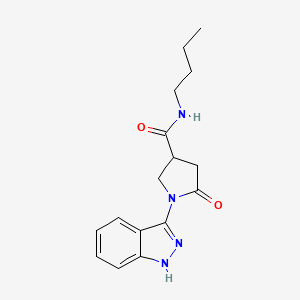 N-butyl-1-(1H-indazol-3-yl)-5-oxopyrrolidine-3-carboxamide