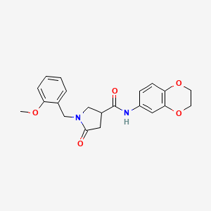 N-(2,3-dihydro-1,4-benzodioxin-6-yl)-1-(2-methoxybenzyl)-5-oxopyrrolidine-3-carboxamide