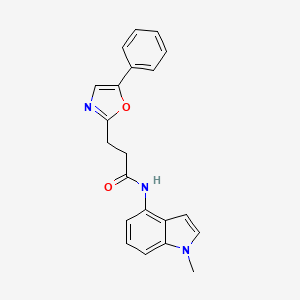 N-(1-methyl-1H-indol-4-yl)-3-(5-phenyl-1,3-oxazol-2-yl)propanamide