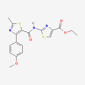 molecular formula C18H17N3O4S2 B11017205 Ethyl 2-({[4-(4-methoxyphenyl)-2-methyl-1,3-thiazol-5-yl]carbonyl}amino)-1,3-thiazole-4-carboxylate 