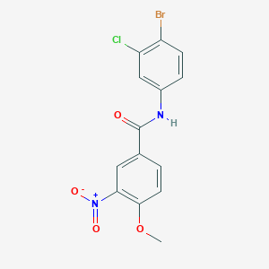 molecular formula C14H10BrClN2O4 B11017207 N-(4-bromo-3-chlorophenyl)-4-methoxy-3-nitrobenzamide 