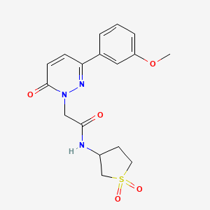 molecular formula C17H19N3O5S B11017230 N-(1,1-dioxidotetrahydrothiophen-3-yl)-2-(3-(3-methoxyphenyl)-6-oxopyridazin-1(6H)-yl)acetamide 