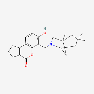 molecular formula C23H29NO3 B11017254 7-hydroxy-6-[(1,3,3-trimethyl-6-azabicyclo[3.2.1]oct-6-yl)methyl]-2,3-dihydrocyclopenta[c]chromen-4(1H)-one 