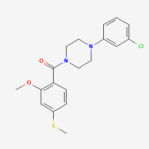 1-(3-Chlorophenyl)-4-[2-methoxy-4-(methylsulfanyl)benzoyl]piperazine