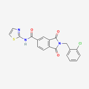 molecular formula C19H12ClN3O3S B11017332 2-(2-chlorobenzyl)-1,3-dioxo-N-(1,3-thiazol-2-yl)-2,3-dihydro-1H-isoindole-5-carboxamide 