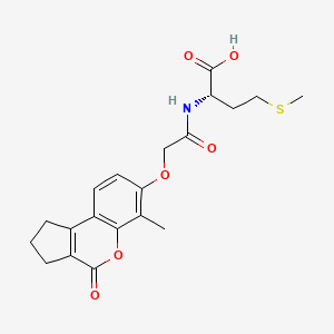 molecular formula C20H23NO6S B11017335 N-{[(6-methyl-4-oxo-1,2,3,4-tetrahydrocyclopenta[c]chromen-7-yl)oxy]acetyl}-L-methionine 