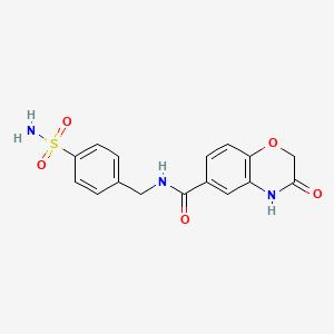 3-hydroxy-N-(4-sulfamoylbenzyl)-2H-1,4-benzoxazine-6-carboxamide