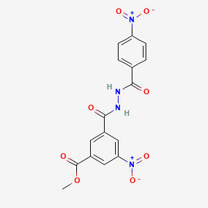 molecular formula C16H12N4O8 B11017364 Methyl 3-nitro-5-({2-[(4-nitrophenyl)carbonyl]hydrazinyl}carbonyl)benzoate 