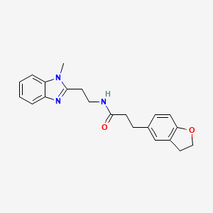 3-(2,3-dihydro-1-benzofuran-5-yl)-N-[2-(1-methyl-1H-benzimidazol-2-yl)ethyl]propanamide