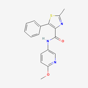 molecular formula C17H15N3O2S B11017391 N-(6-methoxypyridin-3-yl)-2-methyl-5-phenyl-1,3-thiazole-4-carboxamide 