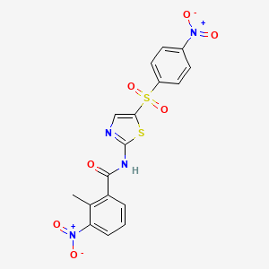 2-methyl-3-nitro-N-{5-[(4-nitrophenyl)sulfonyl]-1,3-thiazol-2-yl}benzamide