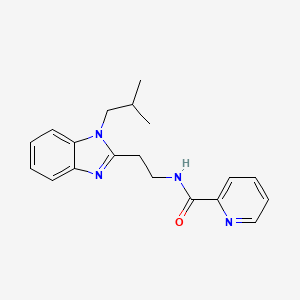 molecular formula C19H22N4O B11017400 N-{2-[1-(2-methylpropyl)-1H-benzimidazol-2-yl]ethyl}pyridine-2-carboxamide 