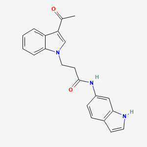 molecular formula C21H19N3O2 B11017402 3-(3-acetyl-1H-indol-1-yl)-N-(1H-indol-6-yl)propanamide 