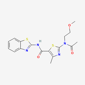 2-[acetyl(2-methoxyethyl)amino]-N-[(2E)-1,3-benzothiazol-2(3H)-ylidene]-4-methyl-1,3-thiazole-5-carboxamide