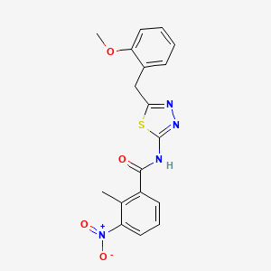 N-[5-(2-methoxybenzyl)-1,3,4-thiadiazol-2-yl]-2-methyl-3-nitrobenzamide