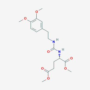 molecular formula C18H26N2O7 B11017438 dimethyl N-{[2-(3,4-dimethoxyphenyl)ethyl]carbamoyl}-L-glutamate 