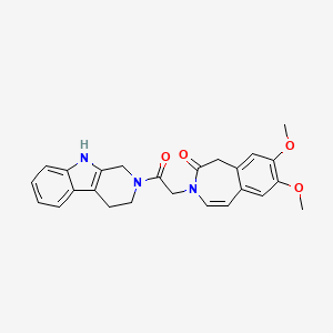 molecular formula C25H25N3O4 B11017442 7,8-dimethoxy-3-[2-oxo-2-(1,3,4,9-tetrahydro-2H-beta-carbolin-2-yl)ethyl]-1,3-dihydro-2H-3-benzazepin-2-one 