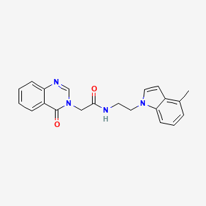 N-[2-(4-methyl-1H-indol-1-yl)ethyl]-2-(4-oxoquinazolin-3(4H)-yl)acetamide