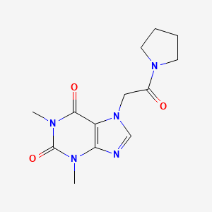 molecular formula C13H17N5O3 B11017457 1,3-dimethyl-7-[2-oxo-2-(pyrrolidin-1-yl)ethyl]-3,7-dihydro-1H-purine-2,6-dione 