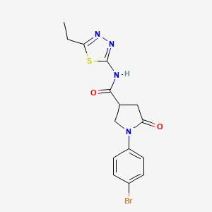 1-(4-bromophenyl)-N-(5-ethyl-1,3,4-thiadiazol-2-yl)-5-oxopyrrolidine-3-carboxamide