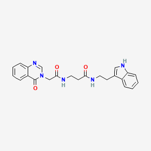 N-[2-(1H-indol-3-yl)ethyl]-N~3~-[(4-oxoquinazolin-3(4H)-yl)acetyl]-beta-alaninamide