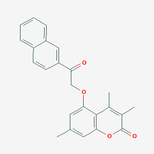 molecular formula C24H20O4 B11017495 3,4,7-trimethyl-5-[2-(2-naphthyl)-2-oxoethoxy]-2H-chromen-2-one 