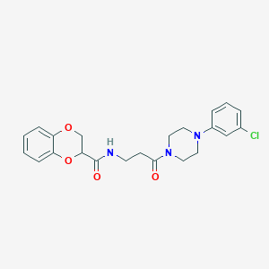 N-{3-[4-(3-chlorophenyl)piperazin-1-yl]-3-oxopropyl}-2,3-dihydro-1,4-benzodioxine-2-carboxamide