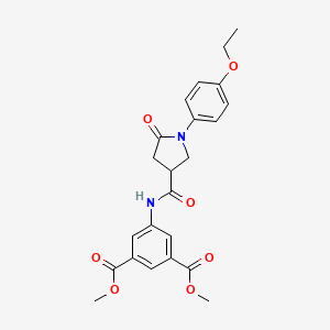 molecular formula C23H24N2O7 B11017533 Dimethyl 5-({[1-(4-ethoxyphenyl)-5-oxopyrrolidin-3-yl]carbonyl}amino)benzene-1,3-dicarboxylate 