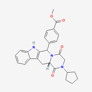 Methyl 4-[(12AS)-2-cyclopentyl-1,4-dioxo-1,2,3,4,6,7,12,12A-octahydropyrazino[1,2-B]beta-carbolin-6-YL]benzoate