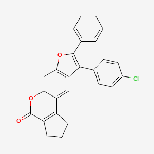 9-(4-chlorophenyl)-8-phenyl-2,3-dihydrocyclopenta[c]furo[3,2-g]chromen-4(1H)-one