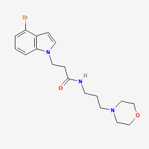 3-(4-bromo-1H-indol-1-yl)-N-[3-(morpholin-4-yl)propyl]propanamide