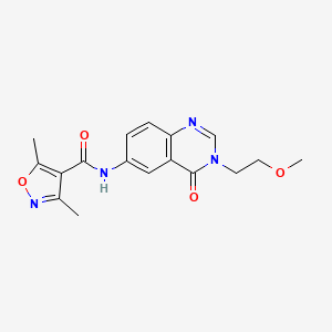 N-[3-(2-methoxyethyl)-4-oxo-3,4-dihydroquinazolin-6-yl]-3,5-dimethyl-1,2-oxazole-4-carboxamide