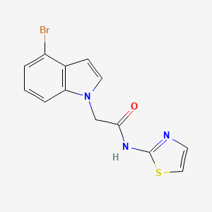 molecular formula C13H10BrN3OS B11017573 2-(4-bromo-1H-indol-1-yl)-N-(1,3-thiazol-2-yl)acetamide 