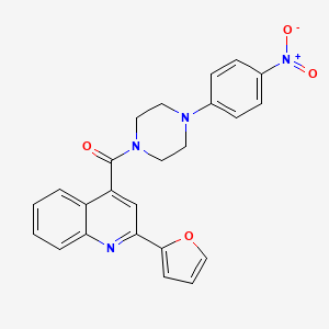 [2-(Furan-2-yl)quinolin-4-yl][4-(4-nitrophenyl)piperazin-1-yl]methanone